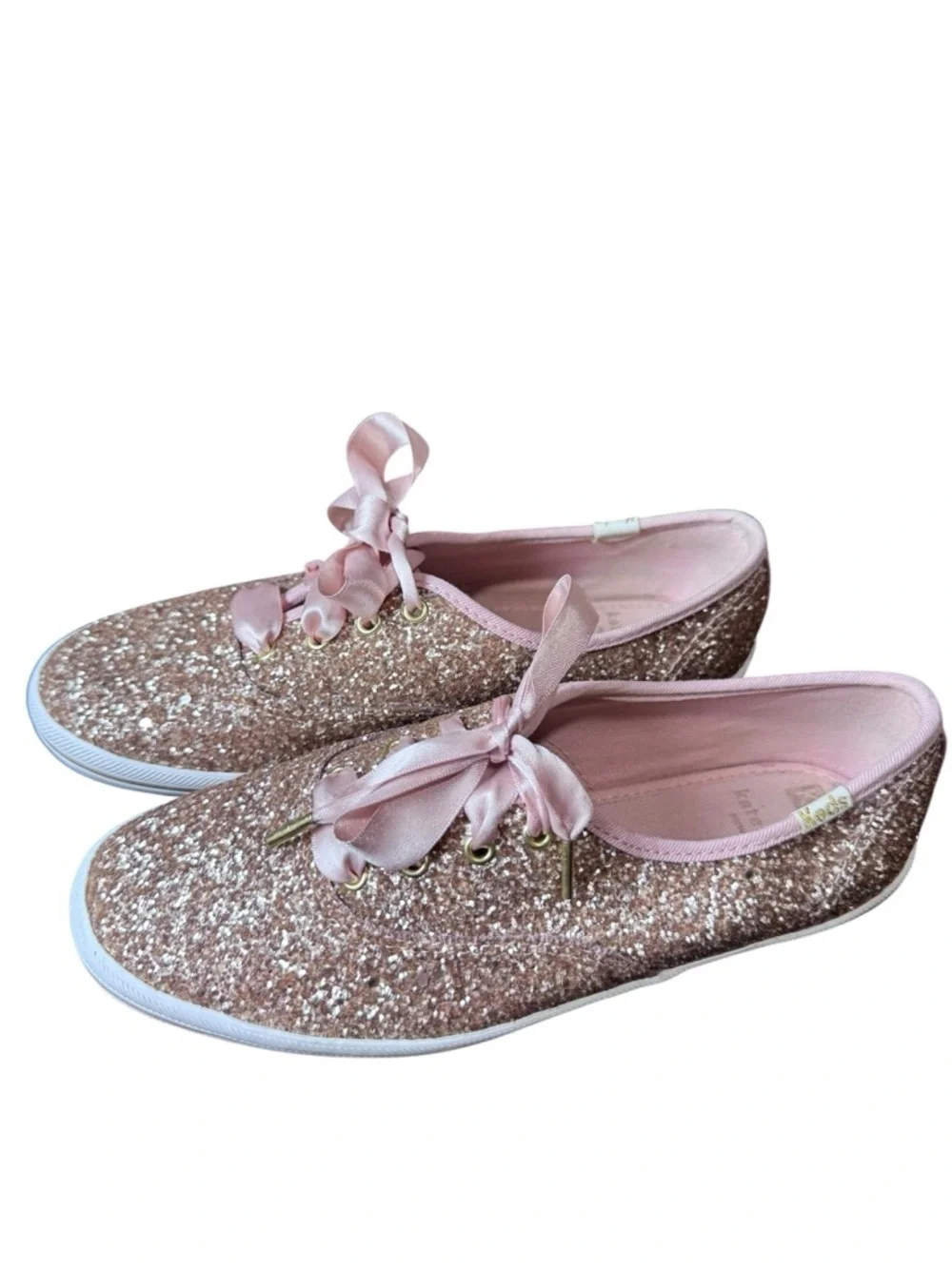 Kate Spade New York x Keds Champion Rose Gold Glitter Sneakers - Size 6